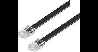 RJ45 - RJ45 8-aderige ISDN telefoonkabel / zwart - 10 meter