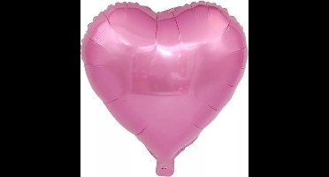 Folieballon hart | Roze | 18 inch | 45 cm | DM-products
