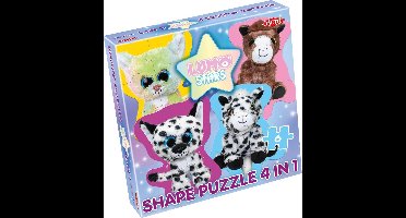 Tactic Lumo Stars Katten en Veulens – Puzzel – 4x6 stukjes – Schattige Dierenillustraties – Strak en Rustgevend Ontwerp – Hoogwaardige Scandinavische Kwaliteit