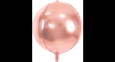 Partydeco - Folieballon rond Rose Gold