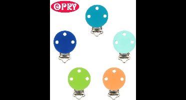 Siliconen speenklemmen Opry 5 kleuren assortiment 3