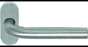 Gatdeel BODA rvs mat 8mm ovaal rozet
