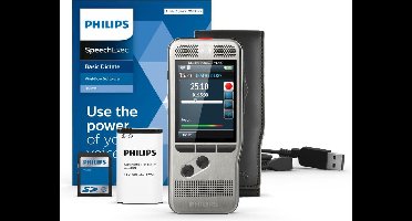 Philips PocketMemo Dicteerapparaat DPM7000 - Stereo MP3 - Schuifschakelaar (US) - SpeechExec Dictate 2-jaar licentie - Windows
