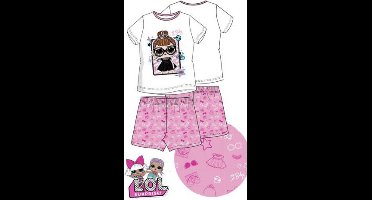 LOL Surprise pyjama - wit - roos - maat 110 / 5 jaar