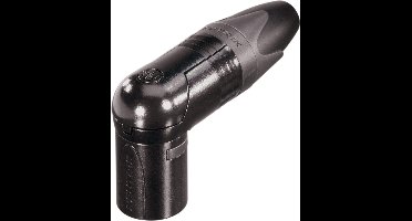 Neutrik NC4MRX-B XLR 4-pins (m) haakse connector - verguld / zwart