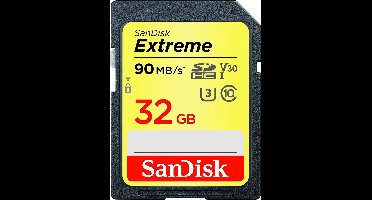 SanDisk Extreme SDHC 32GB - 90MB/s - V30