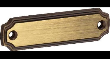 Naamplaat Impero 100x27mm Messing brons geschuurd