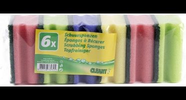 Schuurspons met handgreep per 6 - Kleur