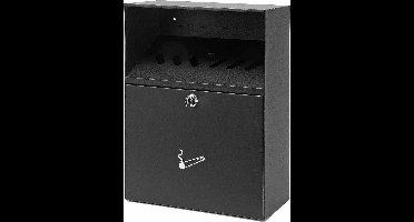 Wandasbak zwart met boveninworp en afdak