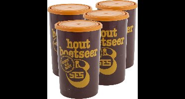 HOUTBOETSEER met ongekende mogelijkheden- poeder en spatel - 4 stuks van 300 gr - knutselen met kinderen