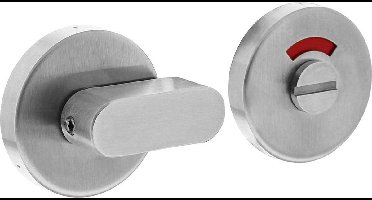 Intersteel Rozet toilet-/badkamersluiting comfortknop rond verdekt rvs geborsteld