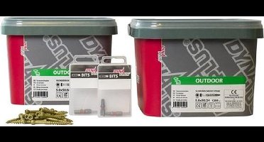Dynaplus vlonderschroeven - 5x60 mm - AR-coating - Torx-25 - 1000 st