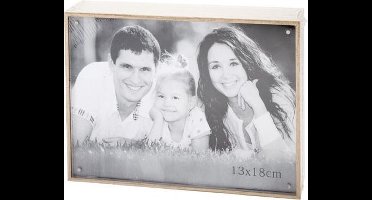 CUBE FOTOKADER NATUUR HOUT 13.5X18.5X4CMFOTO 13X18CM