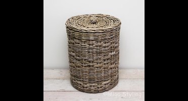 Migo Styling - Wasmand - Rond - Met binnenzak - Riet - Rotan - Dia46xH60