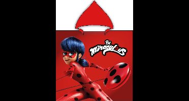 Miraculous Poncho Katoen - 60 x 120 cm - Rood