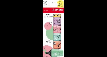 STABILO BOSS MINI - Markeerstift - Pastellove Edition - Etui Met 6 Kleuren
