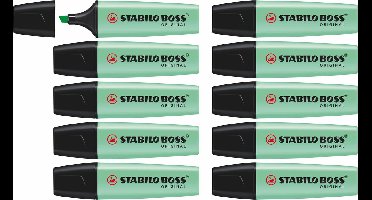 STABILO BOSS ORIGINAL Pastel - Markeerstift - Markeren Met Pastelkleuren - Vleugje Mint - Doos 10 stuks