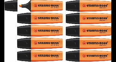 STABILO BOSS ORIGINAL - Markeerstift - Hoogste Kwaliteit - Oranje - Doos 10 Stuks