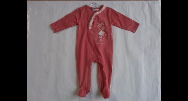 pyjama noukie's 9 maand 74cm meisje in katoen , donker rose