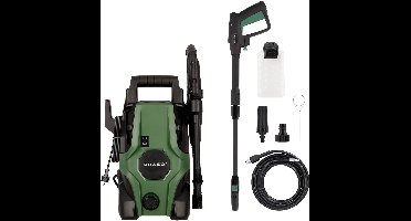 BRASQ Hogedrukreiniger - Terrasreiniger - Hogedrukspuit - 1400W - 105 bar - 426 L/H - Complete set