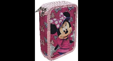 Disney Minnie Mouse Bows Drievaks Etui – Roze – Met Inhoud – 13,5x20x6,5 cm