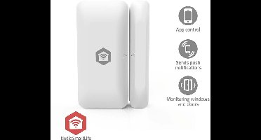 Nedis SmartLife Slimme Deur/Raam Sensor - Zigbee 3.0 - Batterij Gevoed - Android / IOS - Wit