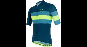 Santini Fietsshirt korte mouwen Heren Fluo - Ecosleek Bengal - S/S Jersey Fluo Green-XL