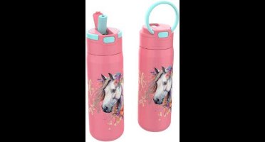 LUNCH BUDDIES RVS WATERFLES 600ml - PAARD