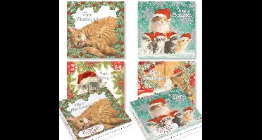 Franciens Katten kerstkaarten - set 1