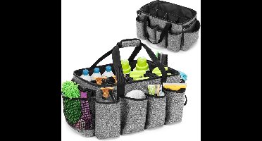 Allecto Premium - Extra grote opberger voor schoonmaakspullen met stevige pad en handvatten - Grote capaciteit opbergzak voor schoonmaakartikelen en schoonmaakmiddelen - Opruimtas voor huishoudelijke taken