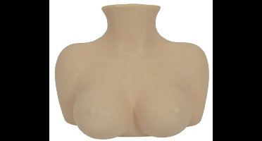Vaas - Borsten - Keramiek - Zand - 6,5x12,5x13cm