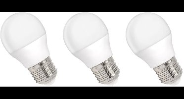 Spectrum LED Kogellamp E27 1W - 230V - 90 Lumen - 3000K Warm wit - Gezellig licht - Energiezuinig - 3 stuks