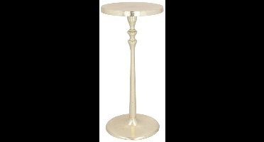 Gerimport Bijzettafel/plantenverhoging - aluminium - goud - 23 x 50 cm - tafeltje