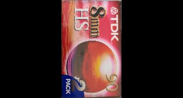 2-pack TDK 8mm HS90 (voor PAL/Secam)