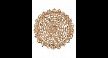 Boraboi® Rond Handgeweven Jute Tapijt in Boho Stijl voor Diverse Ruimtes, 60 cm
