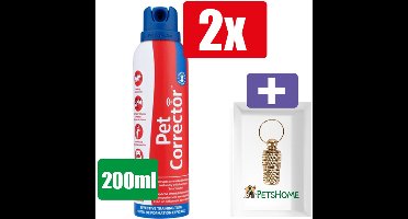 Company Of Animals Pet Corrector - 200ml - 2 Stuks - Inclusief PetsHome Goudkleurige Adreskoker