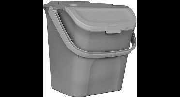 Stapelbare afvalbak ‘Basta’ - Grijs - Sterk & Ruimtebesparend - Afval scheiden