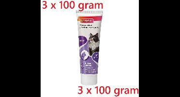 * 3x Beaphar Duo Malt Paste Kat - Anti Haarbal Pasta - 100 g - lrekker en gezond