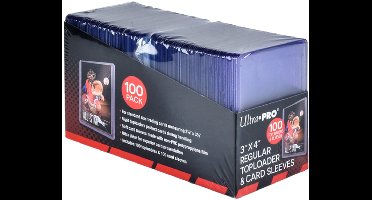 Ultra Pro - Toploader - Toploaders - 3" x 4" Clear Regular & Card Sleeves (100) - TCG - Trading Card Game - UP