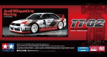 Tamiya Modelbouwpakket Auto - 58744 RC Auto - Audi 90 Quattro Racing - TT-02 RC Plastic - 1:10 - Modelbouw