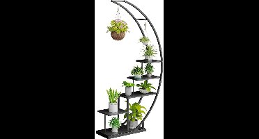 Plantentafel - Plantenstandaard voor Binnen - Plantenzuil - Zwart