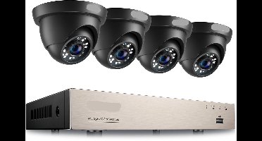 Beveiligingscamera Set – Bewakingscamera – CCTV Camera – Domecamera – Camerasysteem – Full HD 1080p – Nachtzicht tot 24 Meter