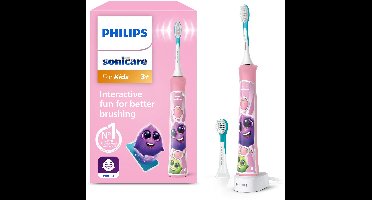 Philips Sonicare For Kids - Elektrische tandenborstel voor kinderen - Roze - Met App - HX6352/42