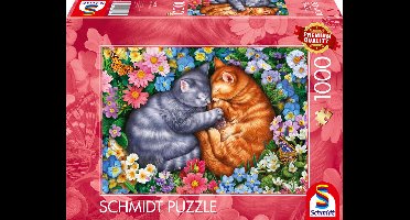 Schmidt Spiele - Slapende poezen - Legpuzzle - 1000 stukjes