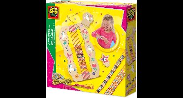 SES Creative - Hobby Pink - Glaskralen Armbanden - Knutselen Meisjes - Armbandjes maken - Vanaf 6 jaar