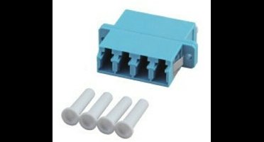 Danicom Multimode koppeling 4-voudig LC-LC quad turquoise