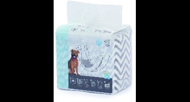 Mpets Luier - Training & Gedrag - 15x10.5x13 cm Zwart Wit Voor Reuen M