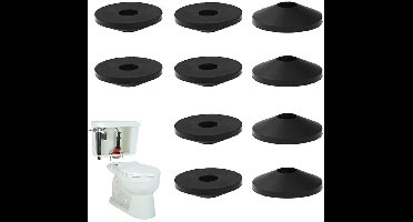 Allecto Plus - Universele Toilet Cisterne Seal Wasmachines Set | 10 stuks | Antislip Rubberen Afdichting | 6mm | Voor Toilet Reparatie
