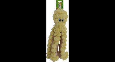 Boon honden speelgoed octopus corduroy met piep geel 40cm - 1 stuk