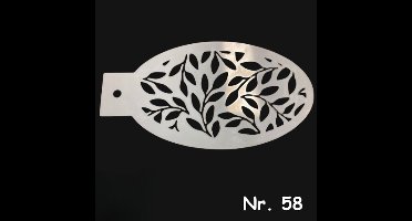 Schminksjabloon - bladeren (nr. 58) - 12cm